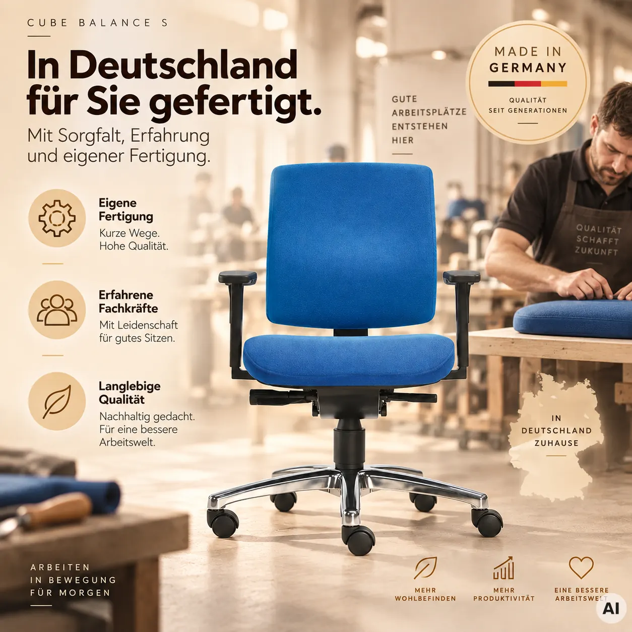 Cube Balance S - Ergonomischer Profi-Stuhl